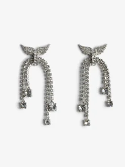New Zadig & Voltaire Rock Node Earrings Shinysilver